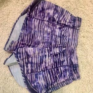 Lululemon bitty hot shorts. Size 4. Purple tie dye.